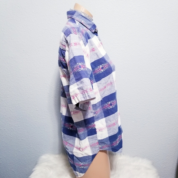 90s Y2K cottagecore grannycore shirt top blouse MEDIUM - Picture 2 of 4